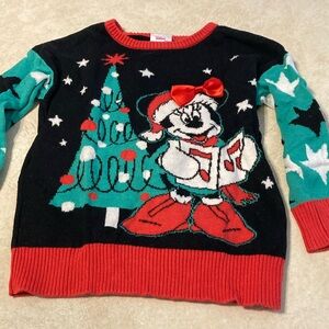 Minnie Mouse Christmas sweater girls 2T